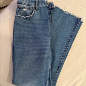 Abercrombie & Fitch Women's Light Blue Straight Leg Jeans